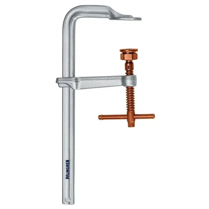 0-8" Heavy Duty L-Clamp Copper Spindle