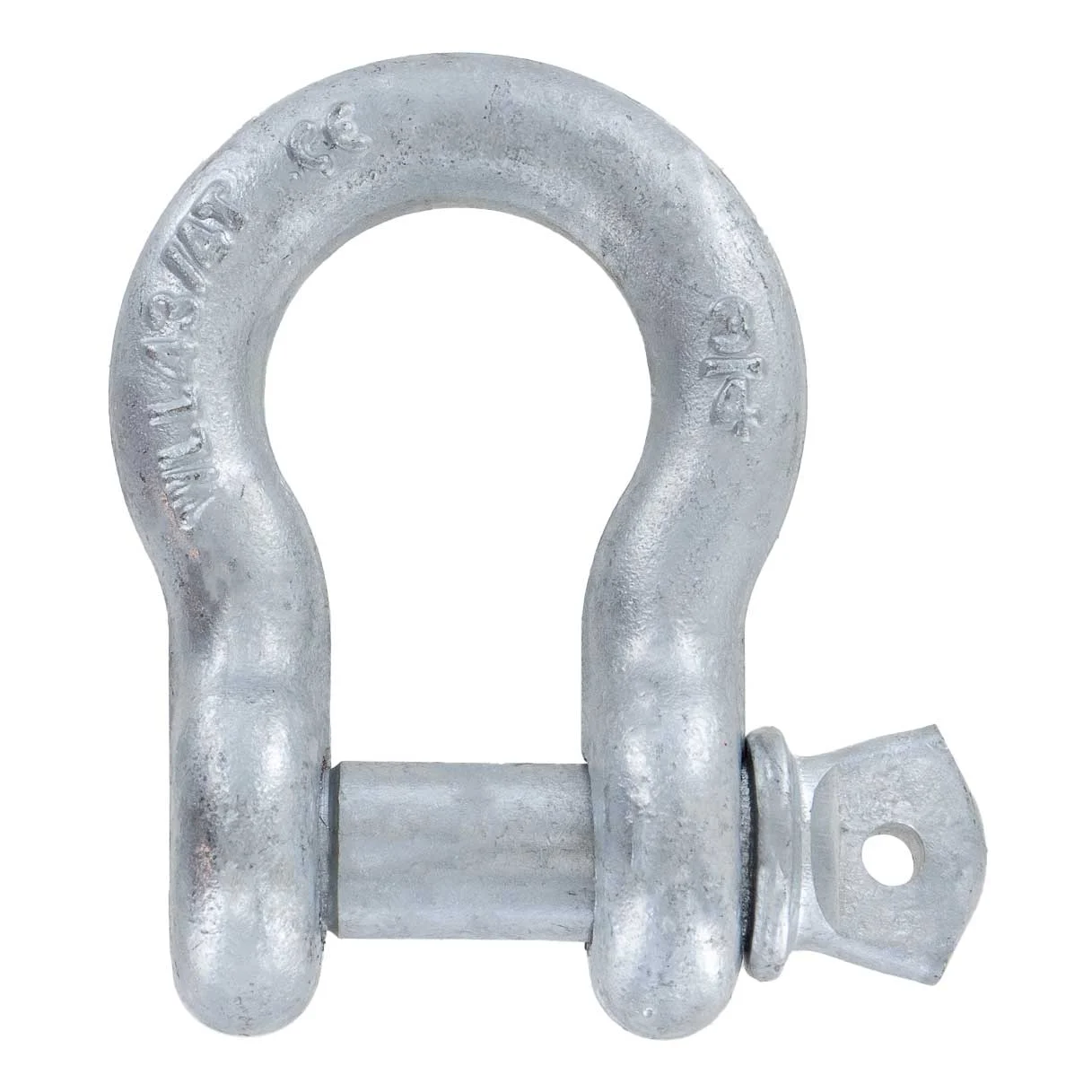 1-1/2" Galvanized Screw Pin Anchor Shackle - 17 Ton