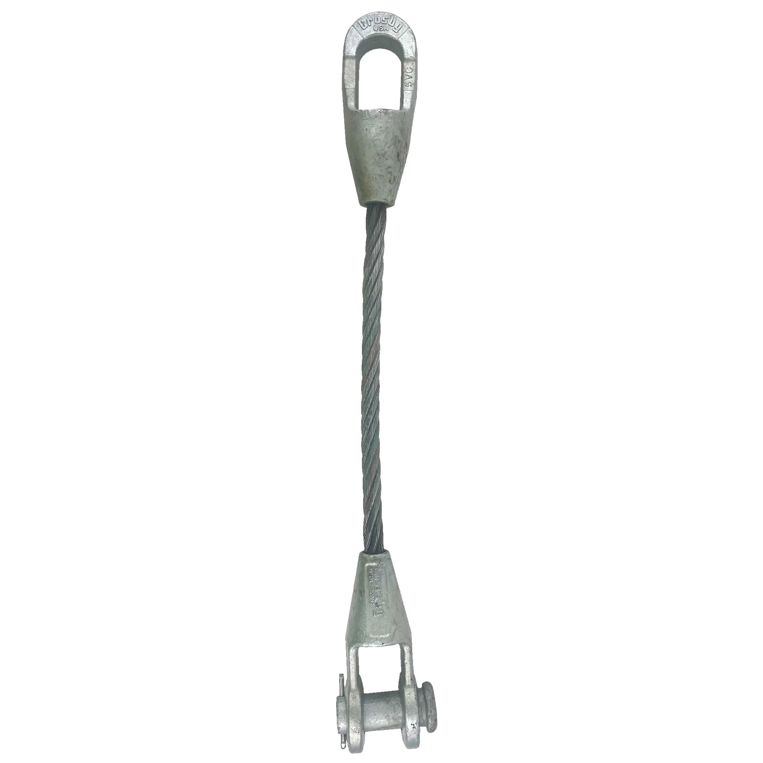 1-1/4" x 8' Open and Closed Spelter Socket Wire Rope Sling