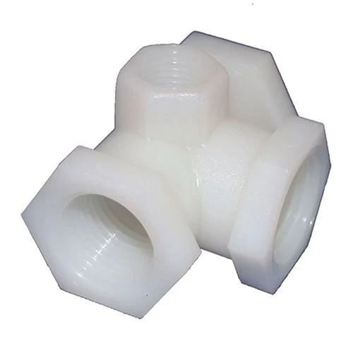 1/2" FPT Poly Tee W/ 1/4" FPT Gauge Port