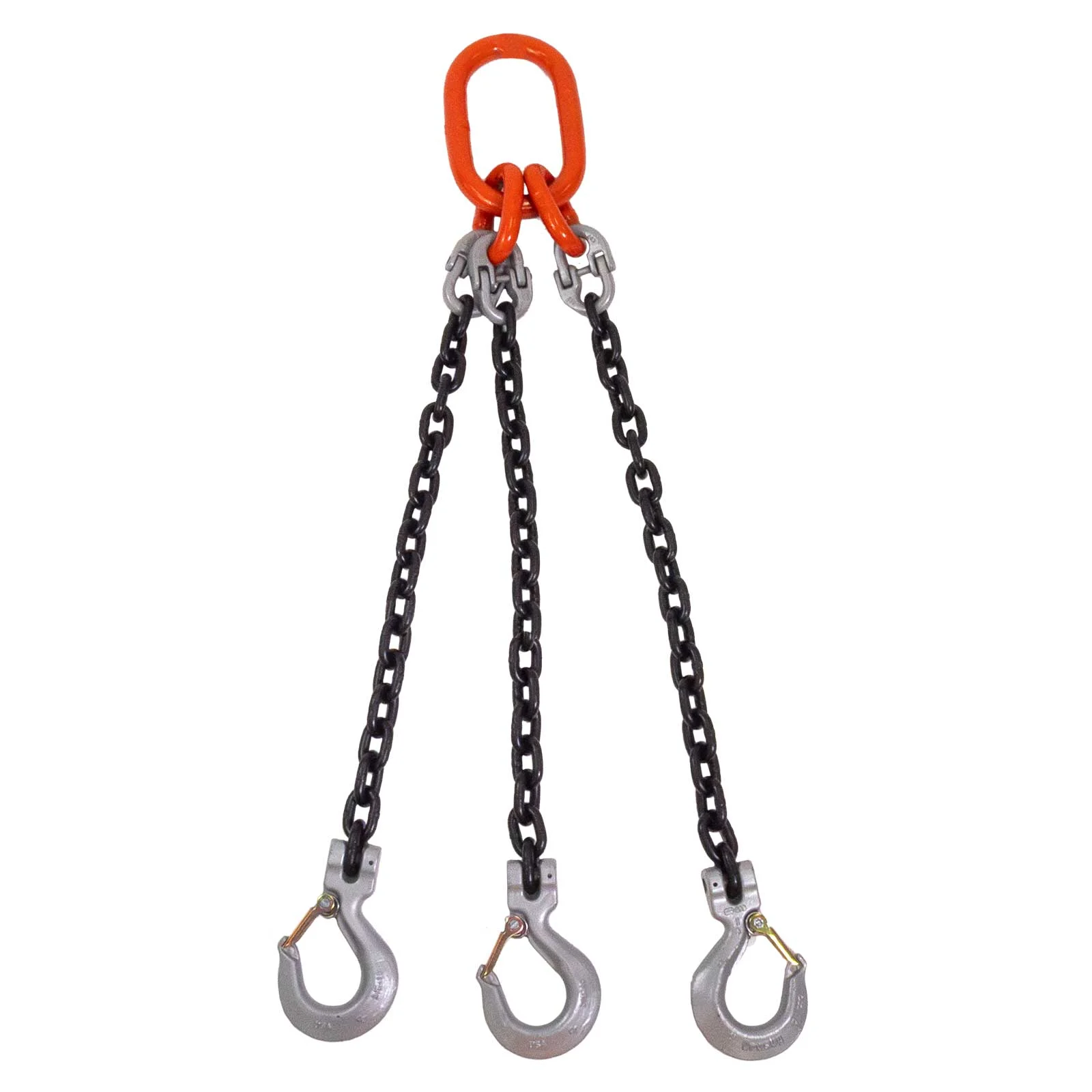 1/2" x 12' Domestic 3 Leg Chain Sling with Crosby Sling Hooks - Grade 100