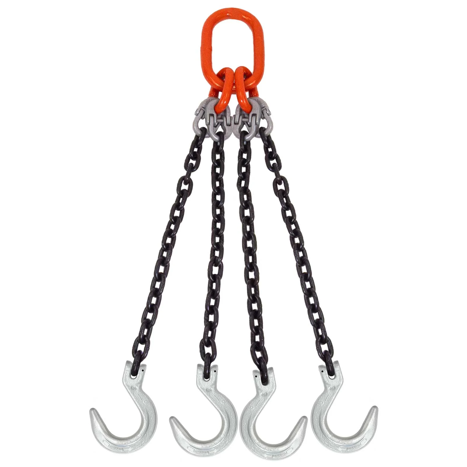 1/2" x 14' Domestic 4 Leg Chain Sling with Crosby Foundry Hooks - Grade 100