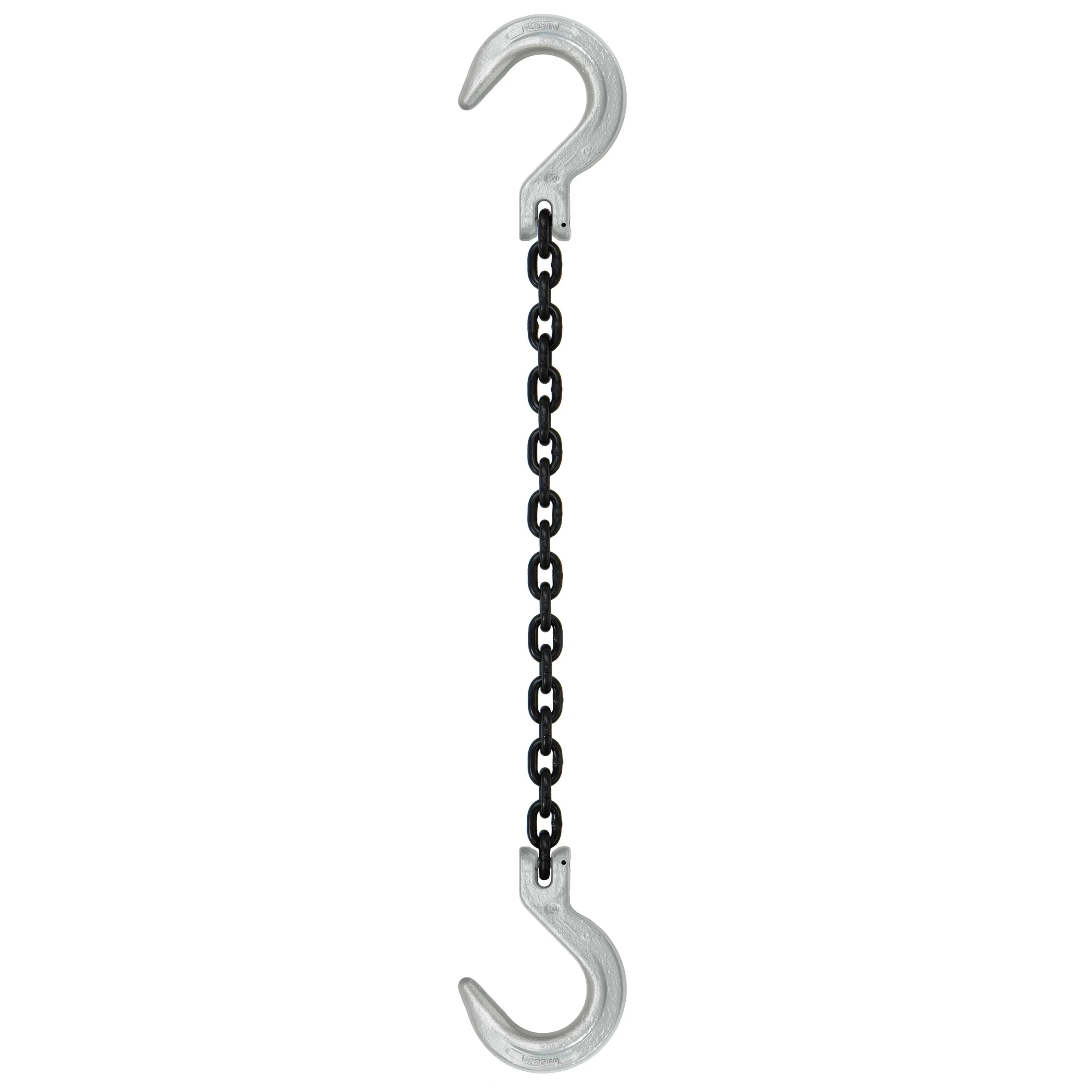 1/2" x 16' Domestic Single Leg Chain Sling with Crosby Foundry & Foundry Hooks - Grade 100