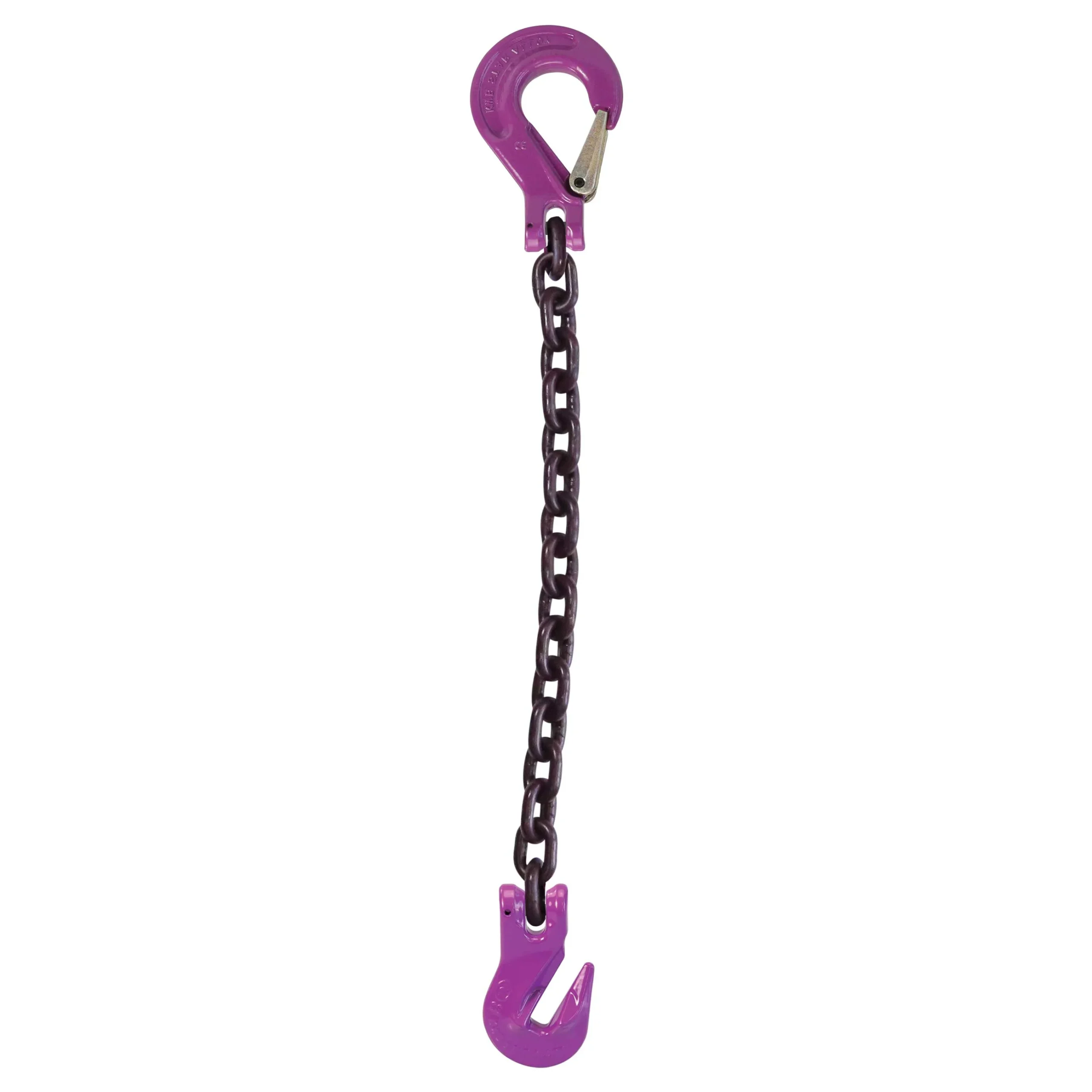 1/2" x 18' Single Leg Chain Sling w/ Grab & Sling Hooks - Grade 100