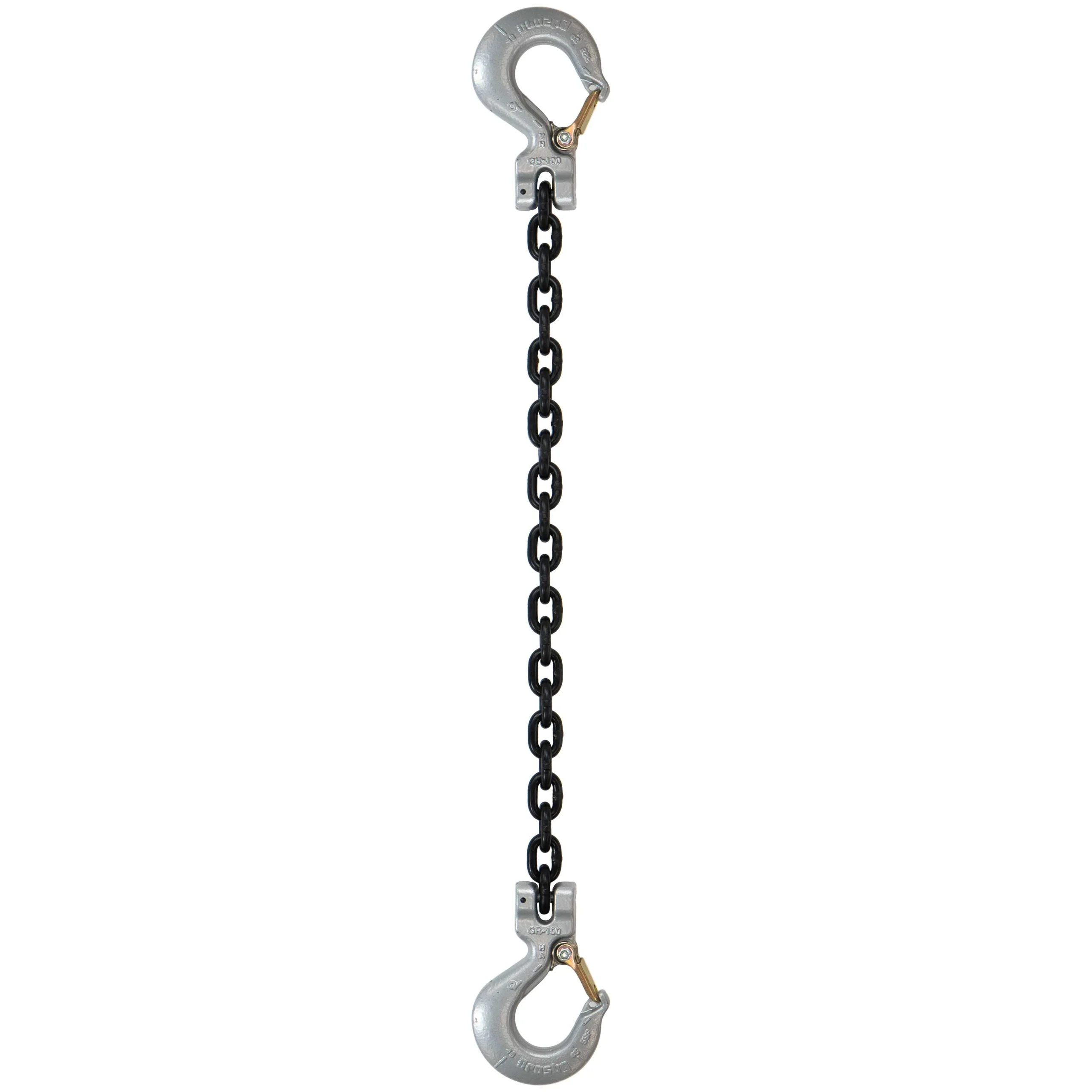 1/2" x 20' Domestic Single Leg Chain Sling with Crosby Sling & Sling Hooks - Grade 100