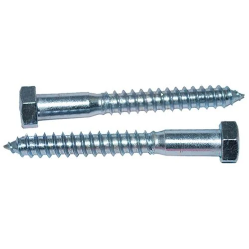 1/2" X 4" Hex Lag Screw Zinc (2/ Bag)
