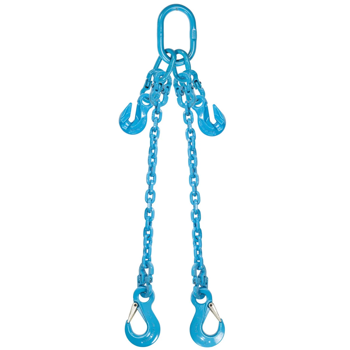 1/2" x 5' PewagAdjustable 2 Leg Chain Sling w/ Sling Hooks - Grade 120