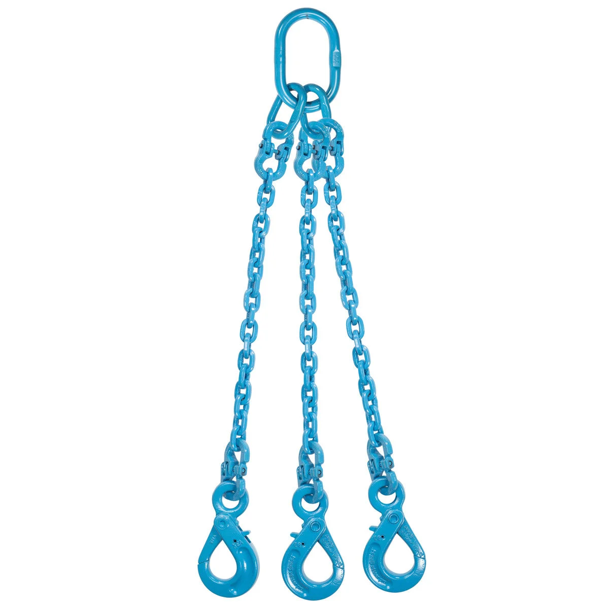 1/2" x 6' Pewag 3 Leg Chain Sling w/ Self-Locking Hooks - Grade 120