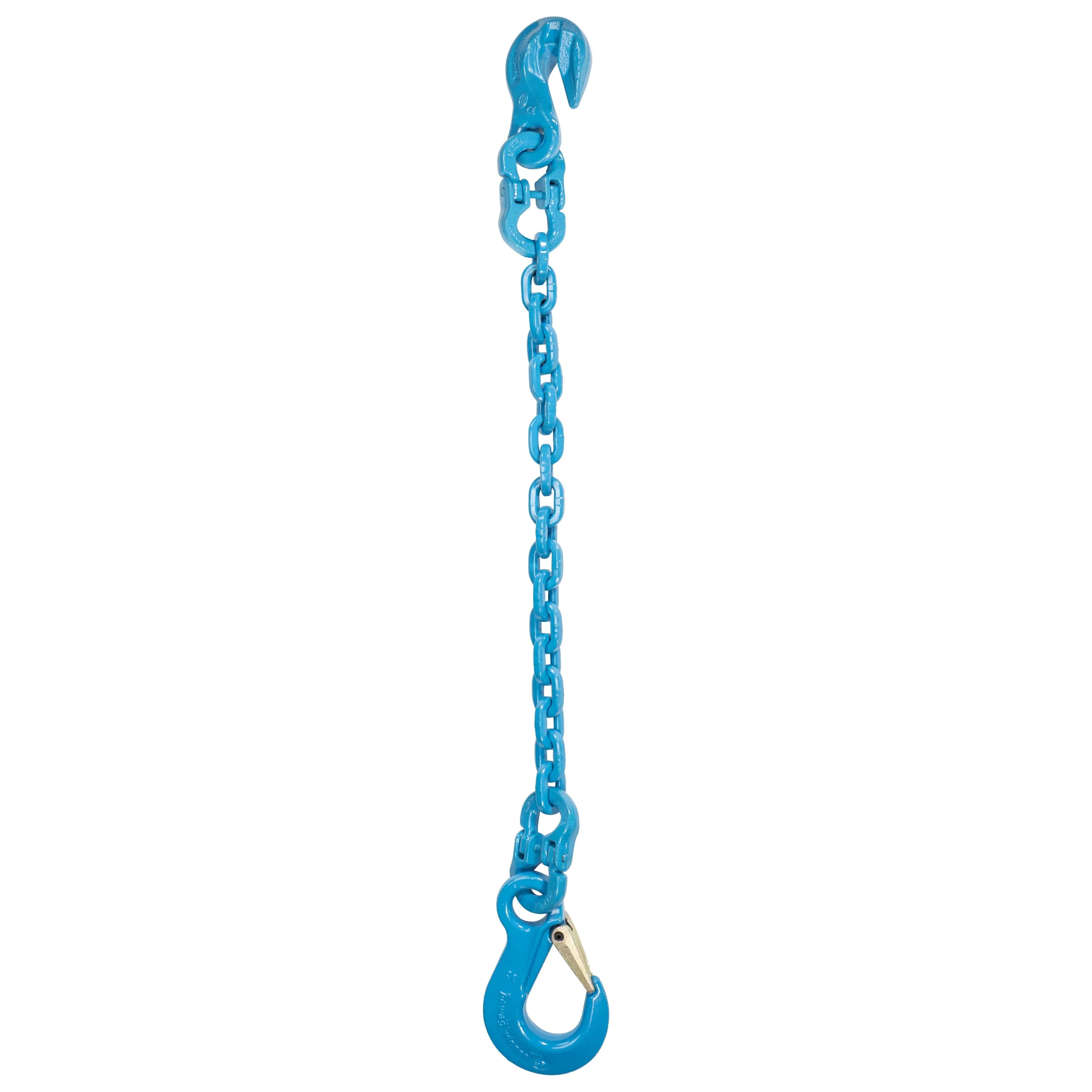 1/2" x 6' Pewag Single Leg Chain Sling w/ Grab & Sling Hooks - Grade 120