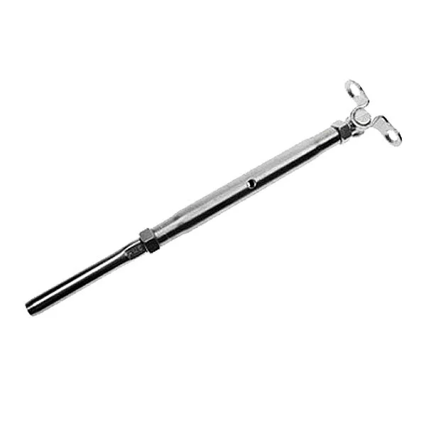 1/4" (1/8" cable) Deck Toggle/Swage Stud Stainless Steel Turnbuckle