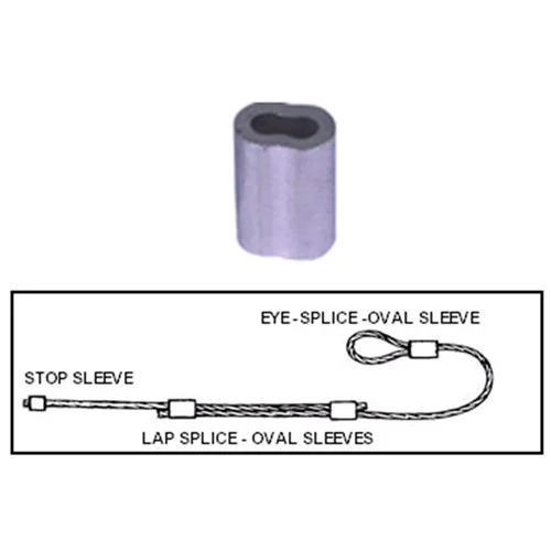 1/8" Aluminum Sleeves Ovals (10 per bag)