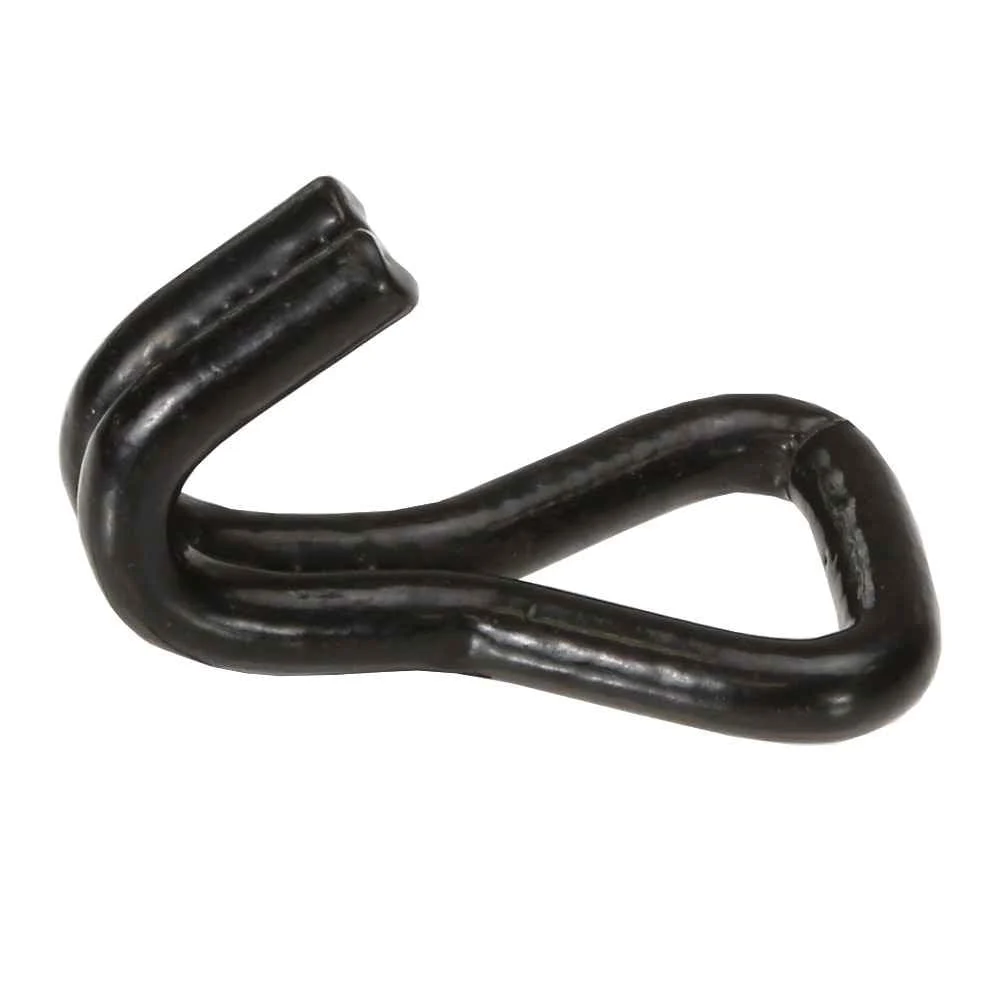1" Heavy Duty Wire Hook w/ Black Vinyl Coating | 3,300 lbs. BS