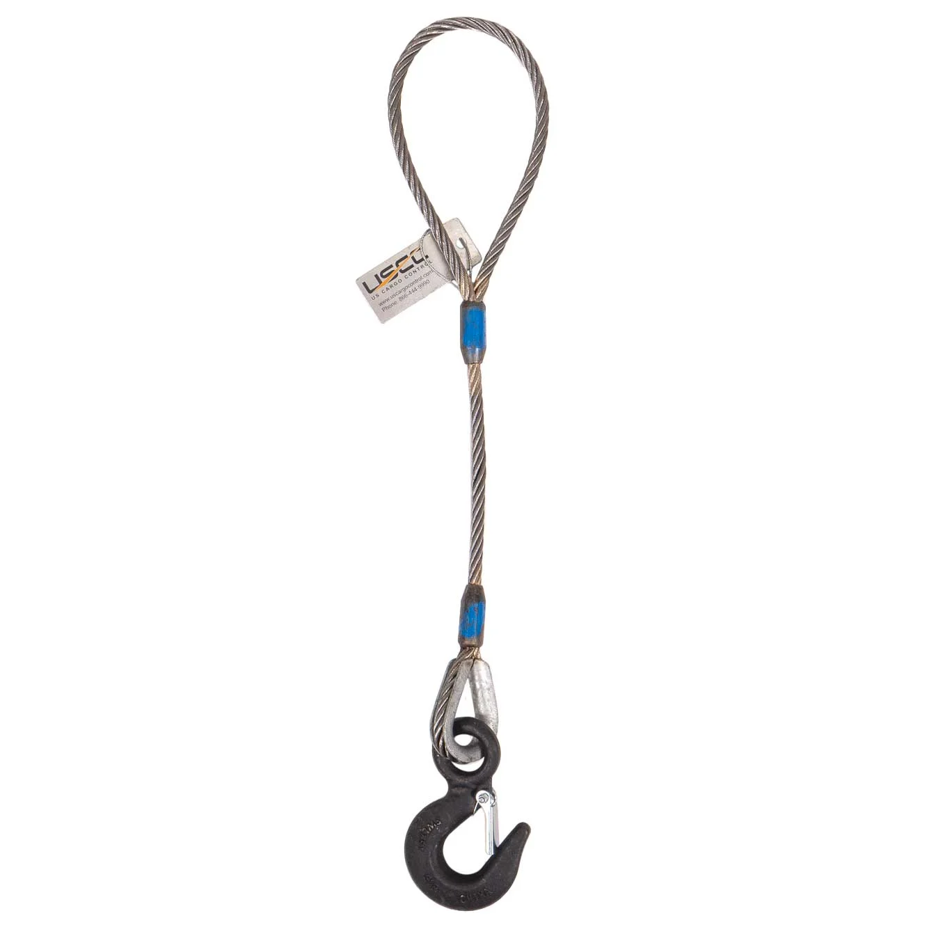 1" x 12' Standard Eye & Hook Wire Rope Sling