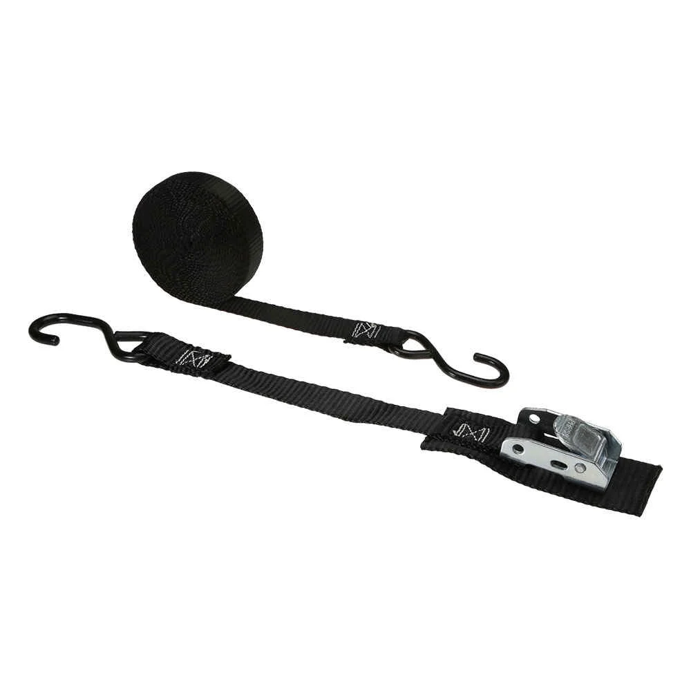 1" x 14' Cam Strap w/ S-Hook & Wear Pad