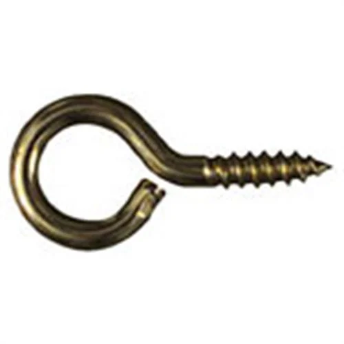 #10, 1-3/8" Brass Screw Eyes