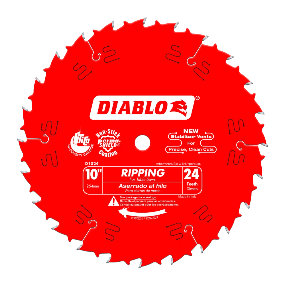 10 in. x 24 Tooth Ripping Saw Blade - 10Pack
