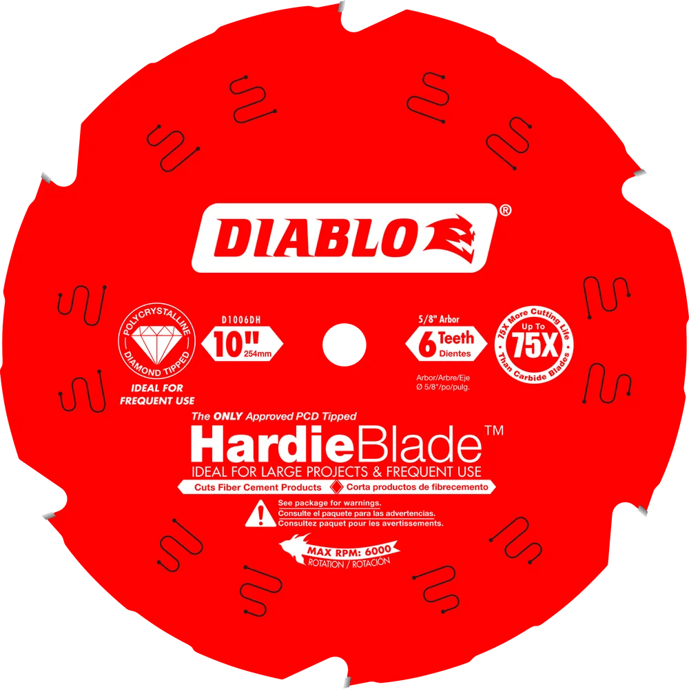 10 in. x 6 Tooth Fiber Cement - 3 per Order