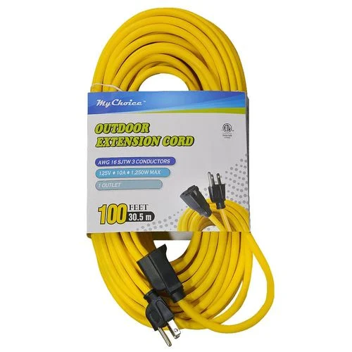 100 ft, Outdoor Extension Cord, 16 Gauge