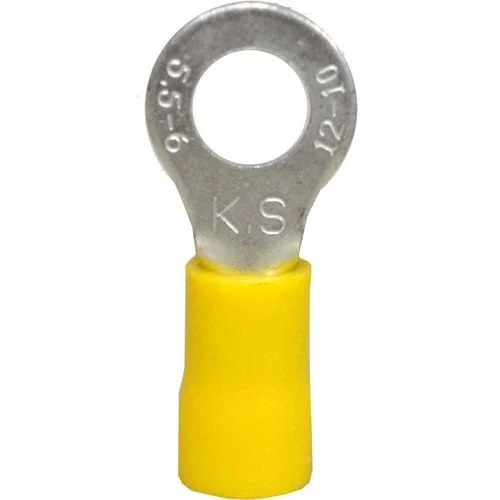 #12-#10 AWG Vinyl-Insulated Ring Terminals (1/4" to 3/8" Stud) 13 pack