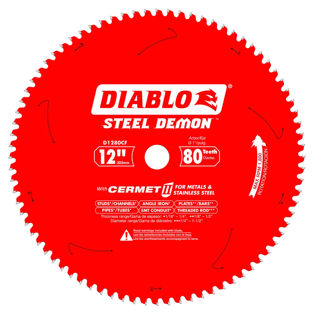 12 in. x 80 Tooth Cermet II Saw Blade for Metals and Stainless Steel - 3 per Order