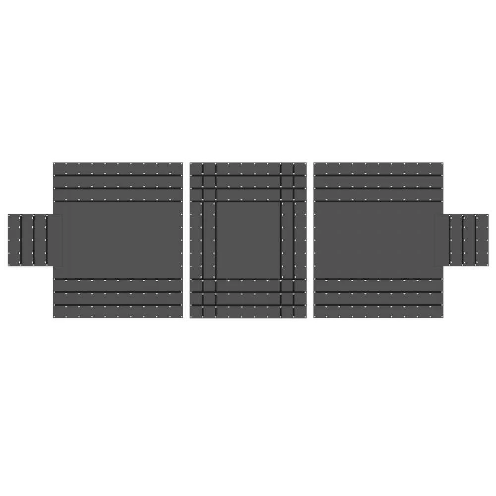 14 oz. 3 Pc. Lumber Tarp - Ends: 24' x 20' (8' Drop); Mid: 24' x 18' - Black
