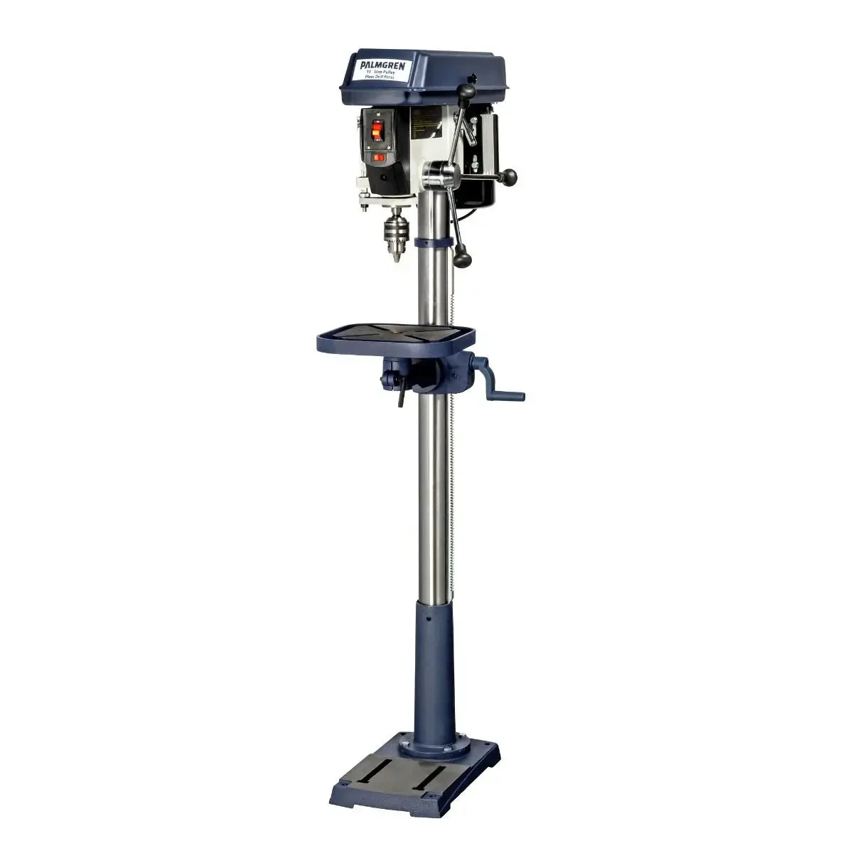 15" 16-Speed Floor Step Pulley Drill Press