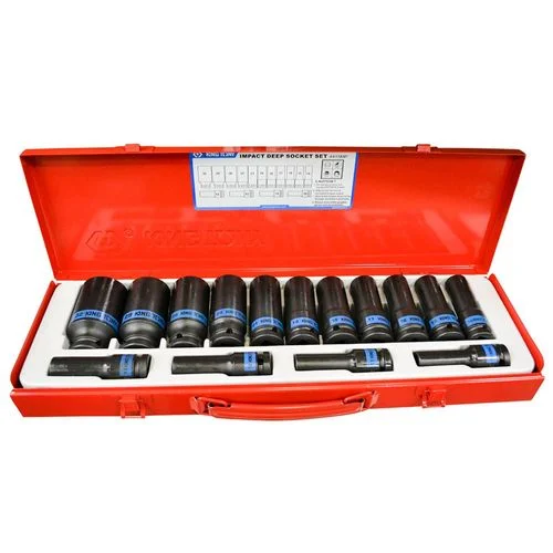 15 PC 1/2" Drive Deep Impact Socket Set