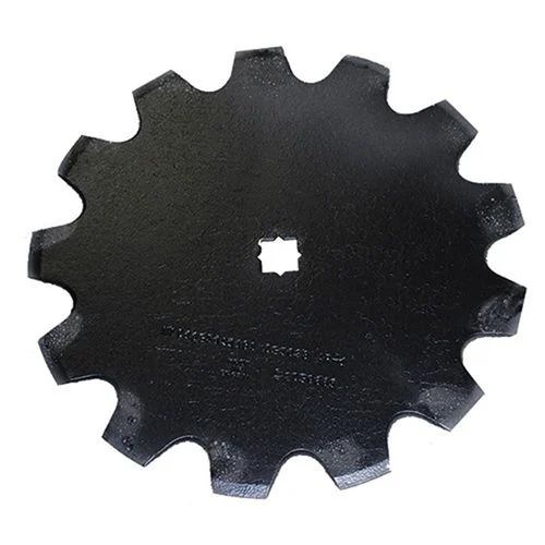 16 inch X 3.5MM Notched Flat Coulter Blade 1 inch x 1-1/8 inch Square Hole
