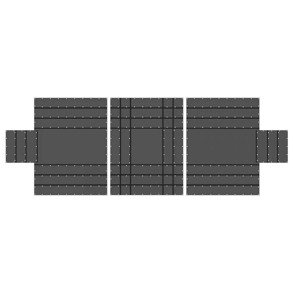18 oz. 3 Piece Lumber Tarp - 24' x 18' (8' Drop) for all 3 pieces - Black
