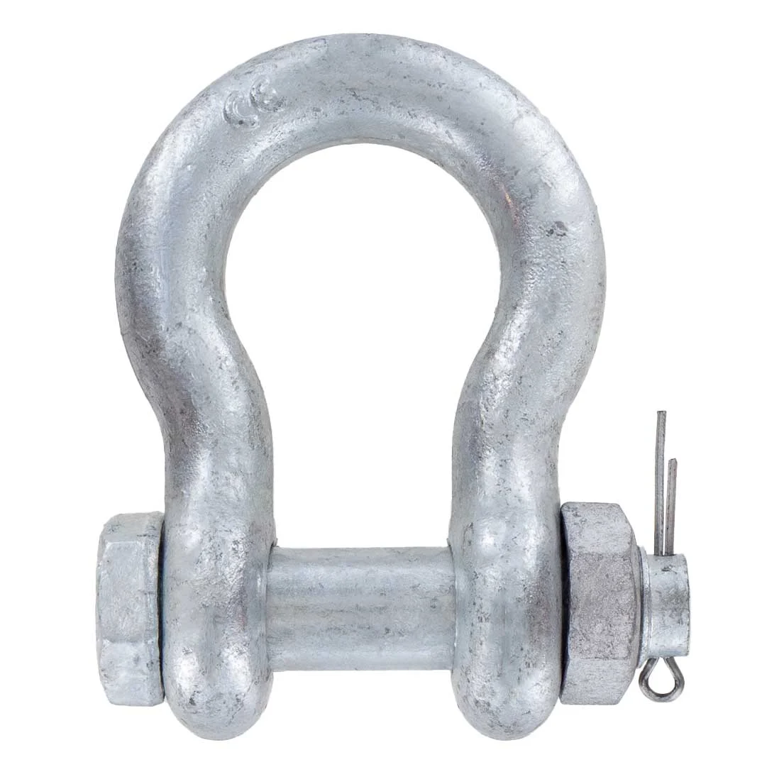 2-1/2" Galvanized Bolt Type Anchor Shackle - 55 Ton