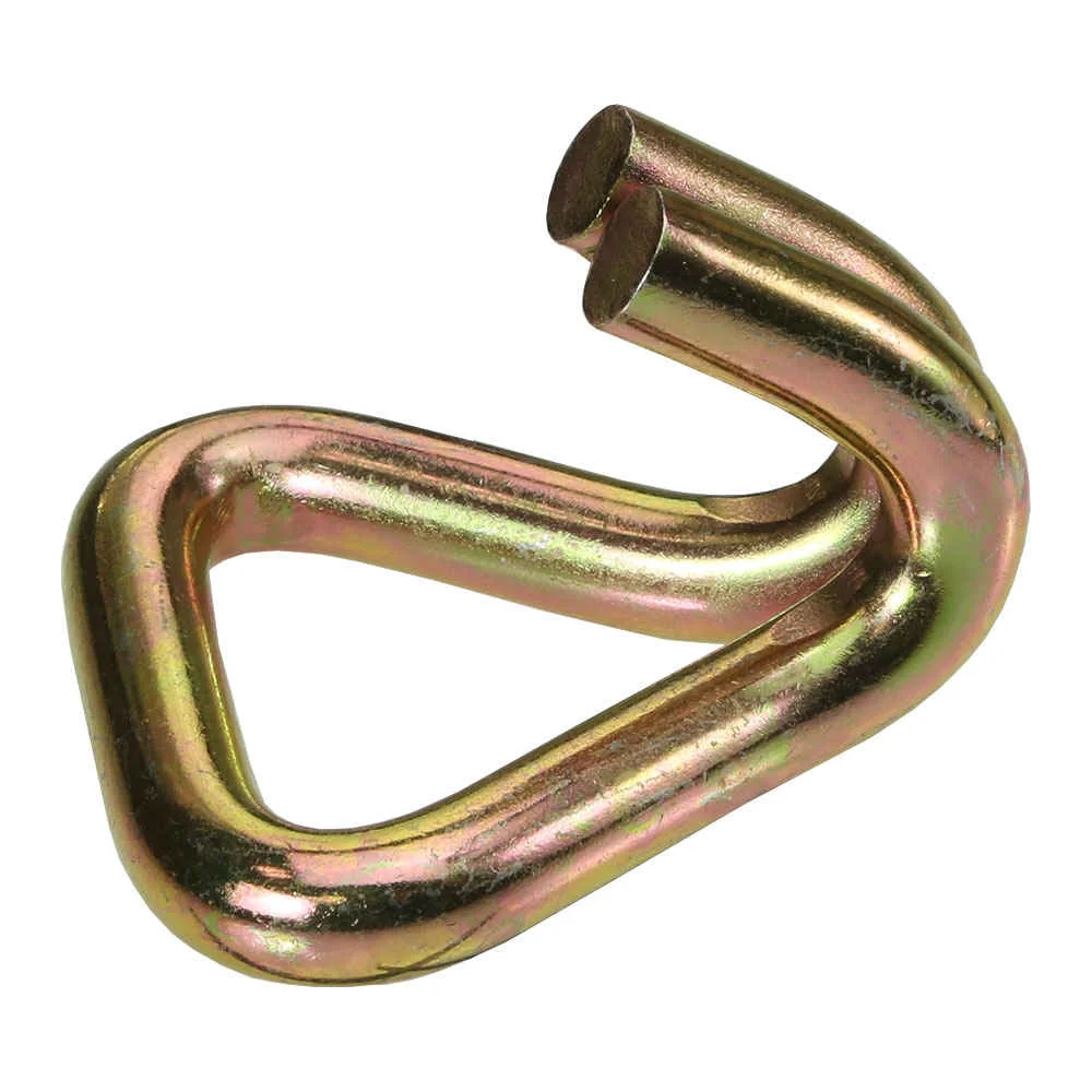 2" Short Yellow Zinc Wire Hook | 11,000 lbs. BS