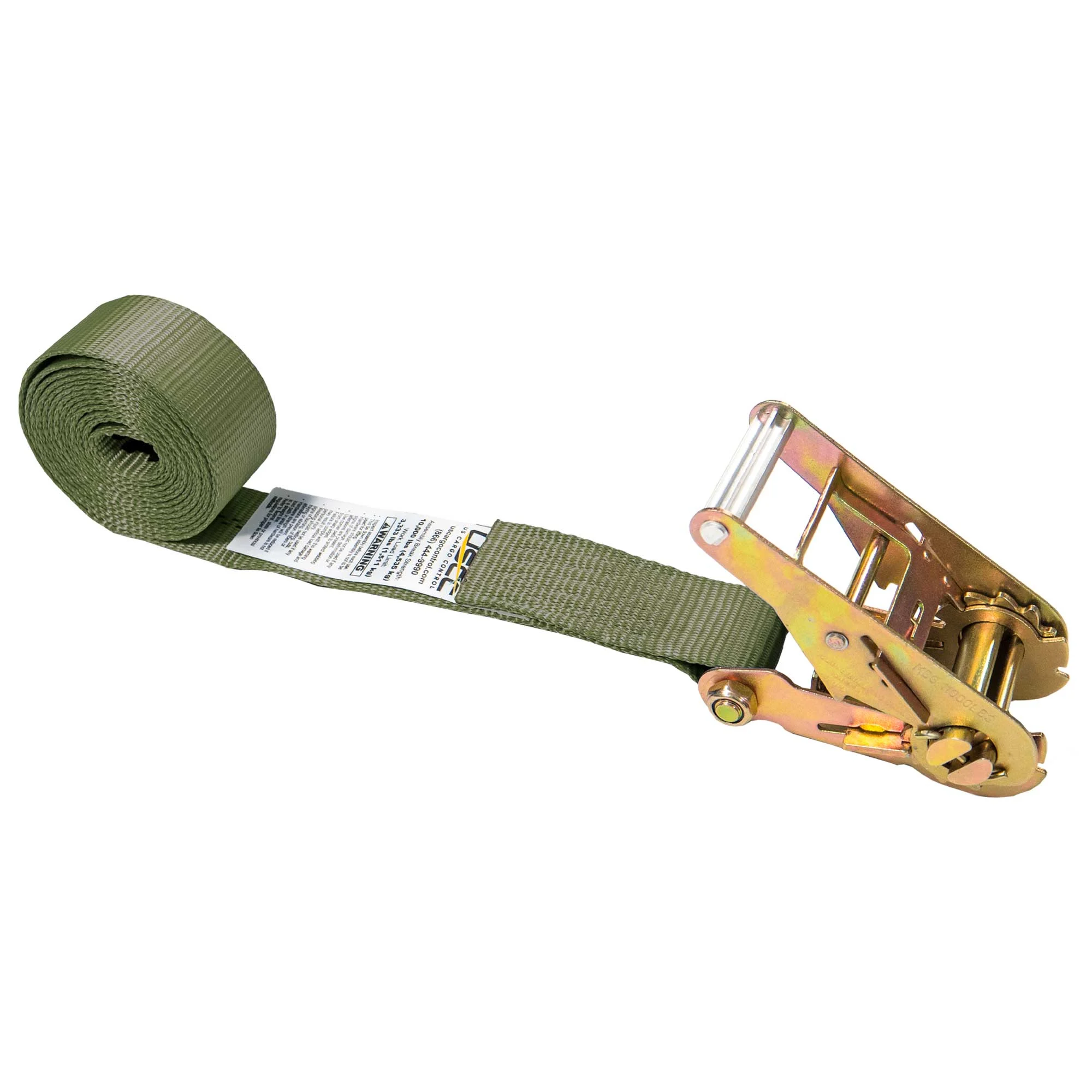 2" x 10' Heavy-Duty Endless Ratchet Strap | Olive Drab