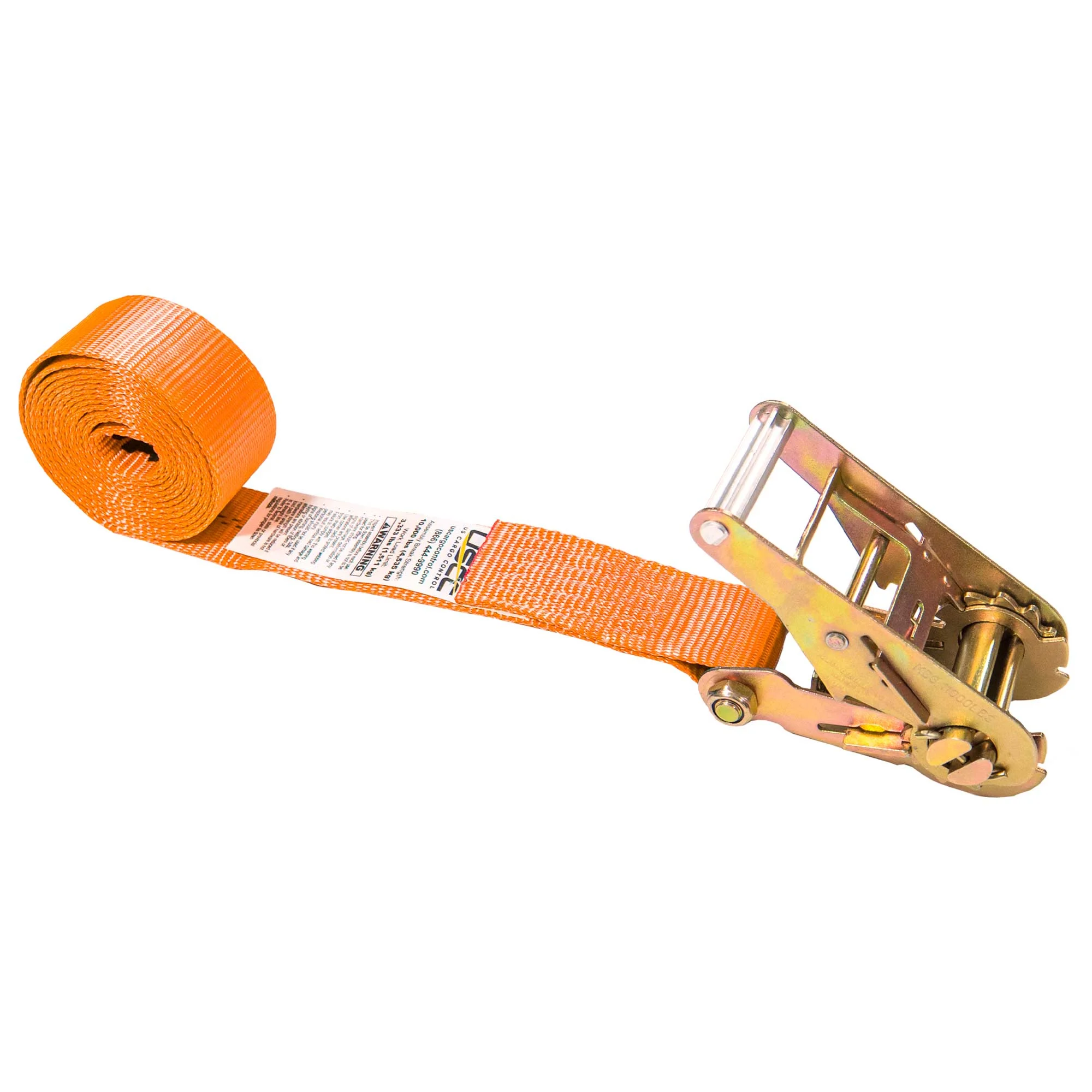 2" x 10' Heavy-Duty Endless Ratchet Strap | Orange