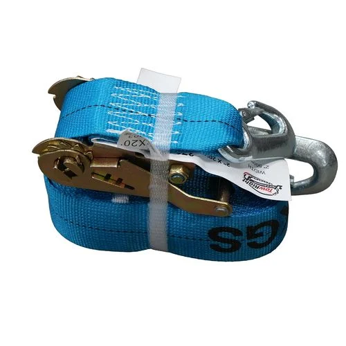 2" X 20' 3,000# MBS RATCHET W/SNAP HOOKS