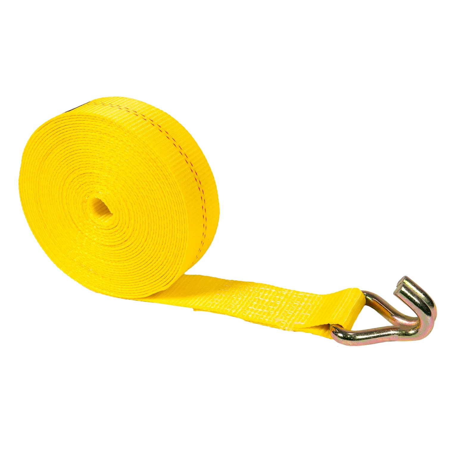 2" x 40' Winch Strap with Wire Hook | Yellow