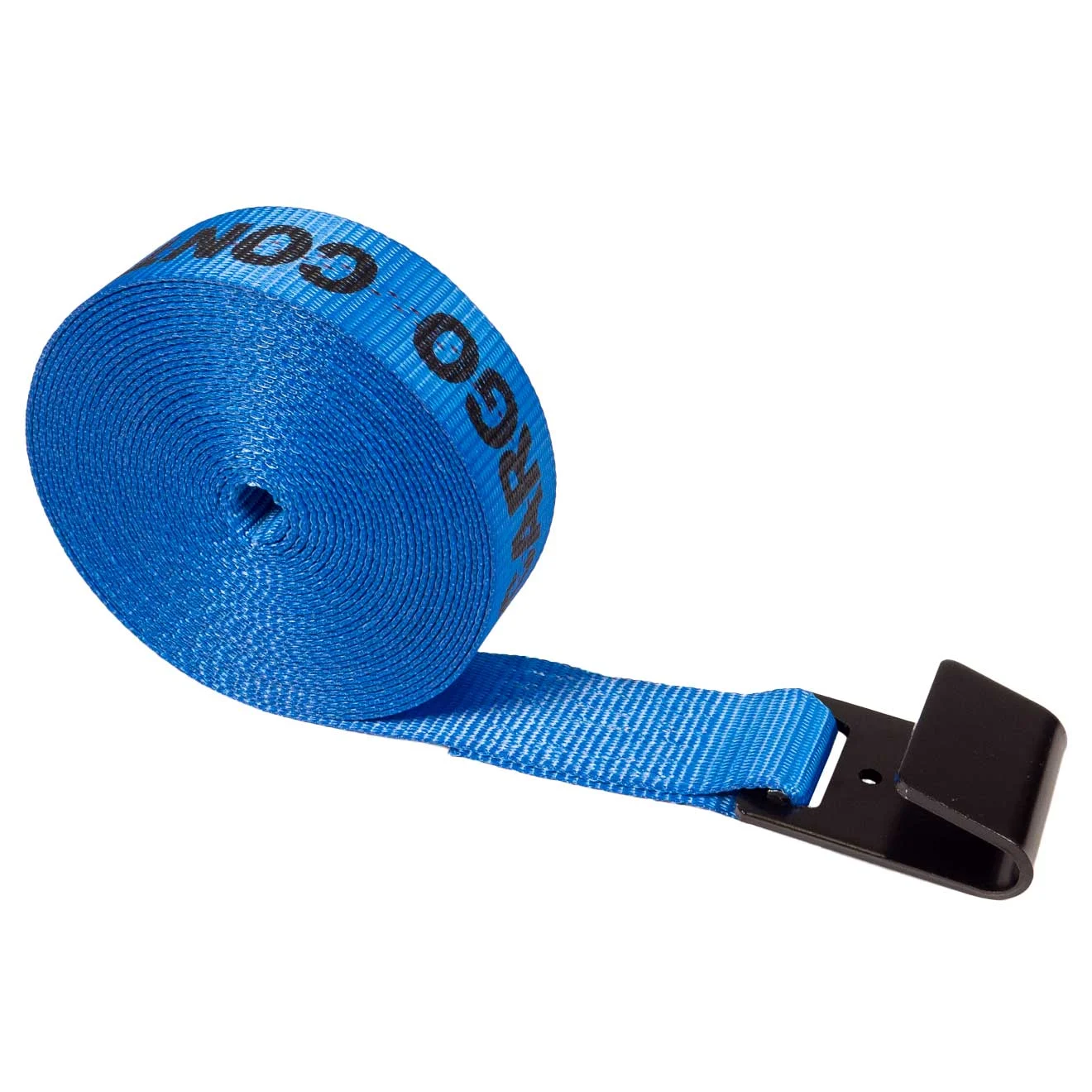 2" x 50' Winch Strap with Flat Hook | Blue