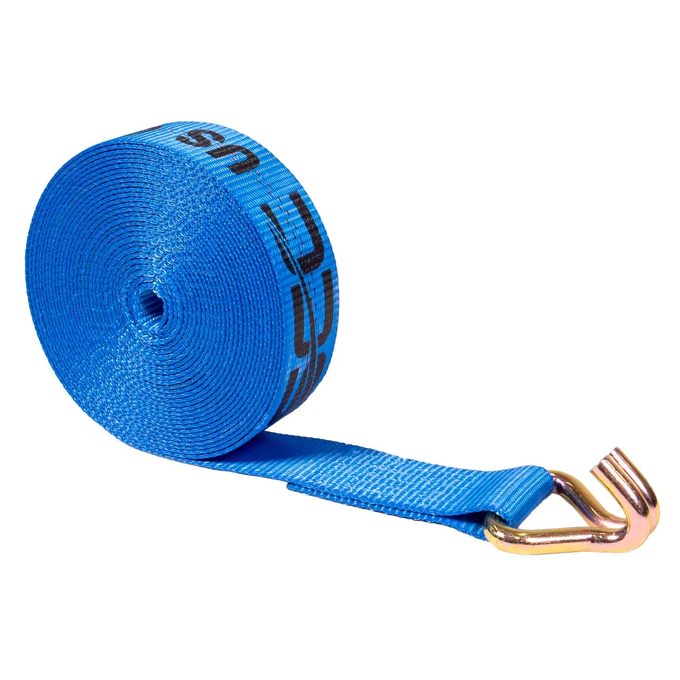 2" x 50' Winch Strap with Wire Hook | Blue