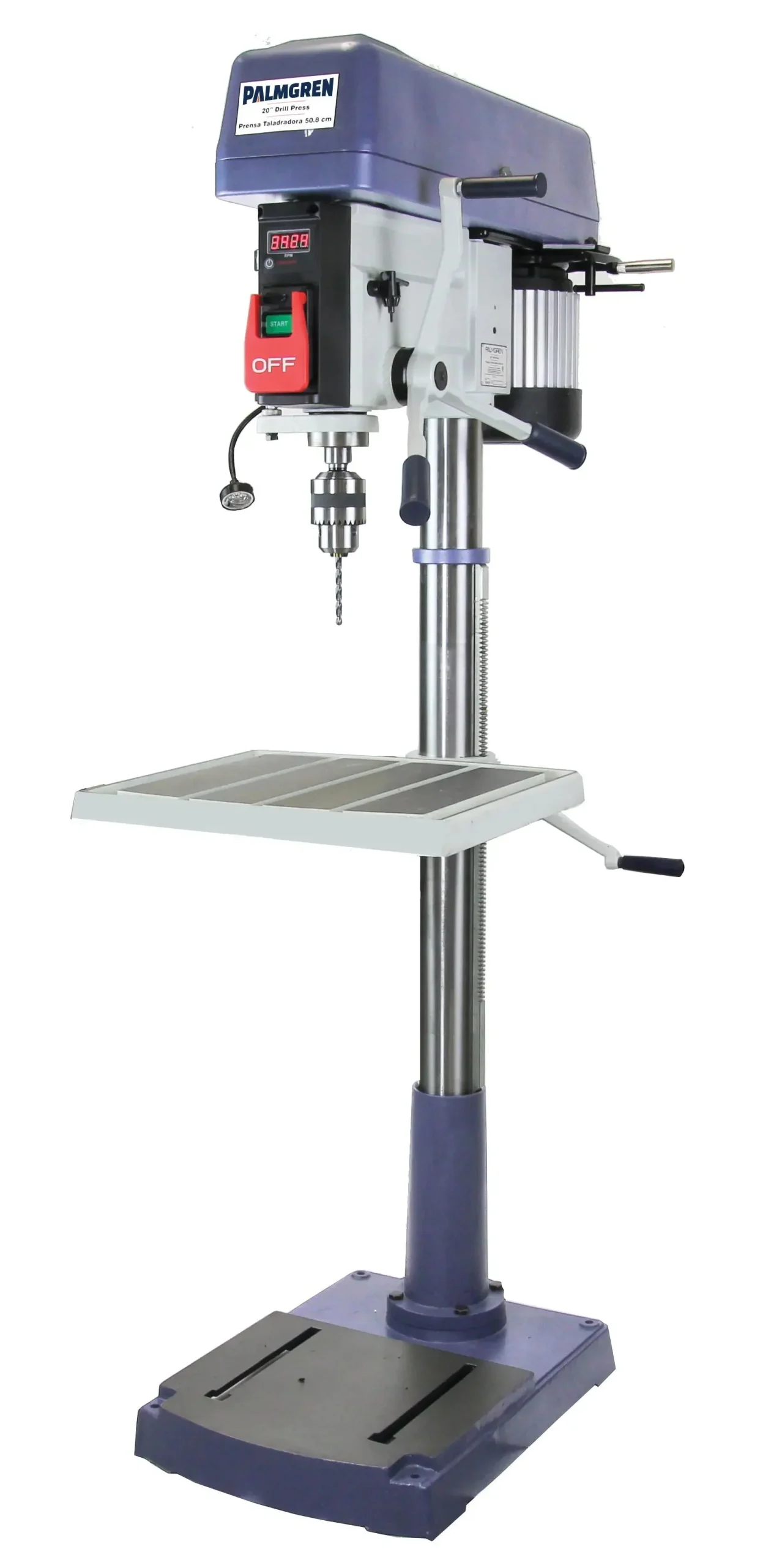 20" 12-Speed Floor Step Pulley Drill Press (240V 3 Phase)