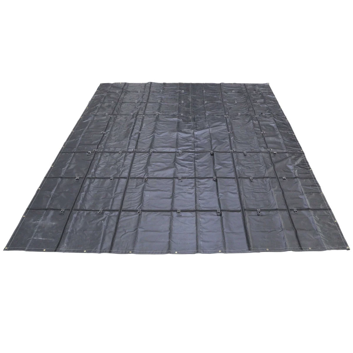 20' x 16' Lightweight Steel Tarp | 6' Drop - 14 oz. Black Tarp