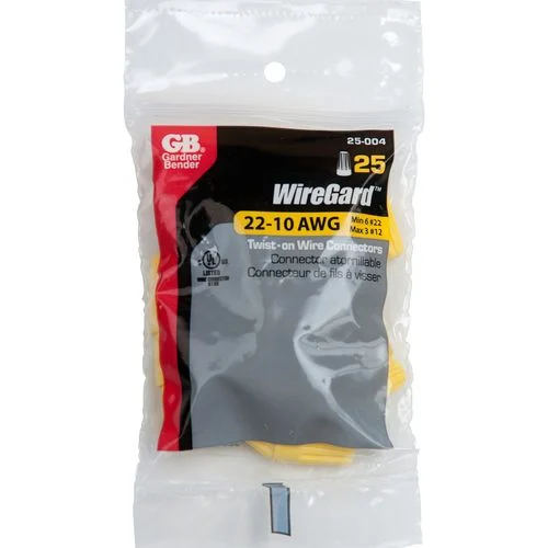 #22-#10 AWG Yellow WireGuard Twist-on Wire Connector (25 pack)