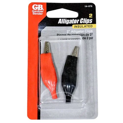 #22-#14 AWG Fully-Insulated 2" Alligator Clip