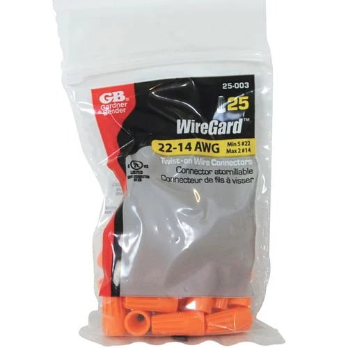 #22-#14 AWG Orange WireGuard Twist-on Wire Connector (25 pack)