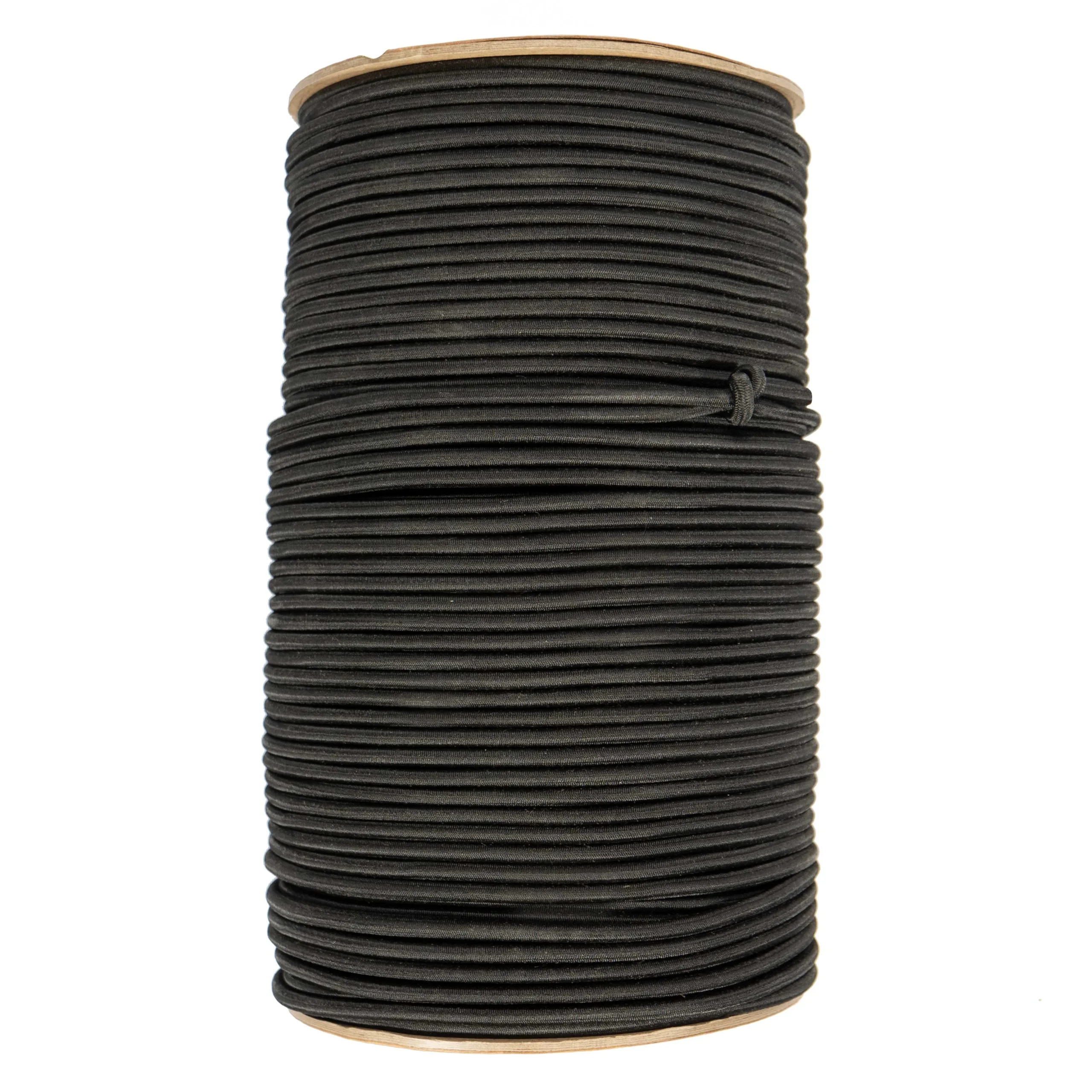 3/16''-5mm Black Polyester Shock Cord - Spool (500')