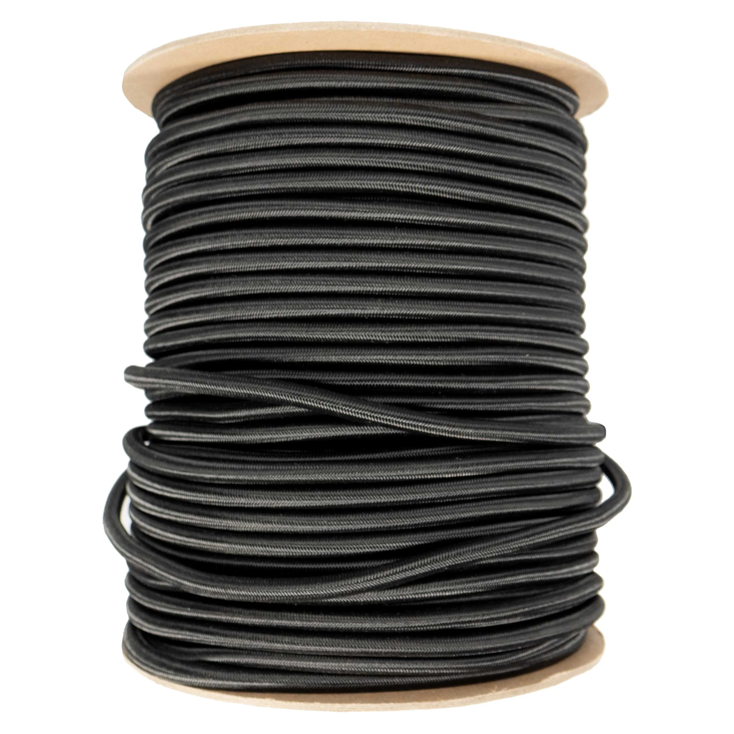 3/8''-9mm Black Polyester Shock Cord - Spool (300')