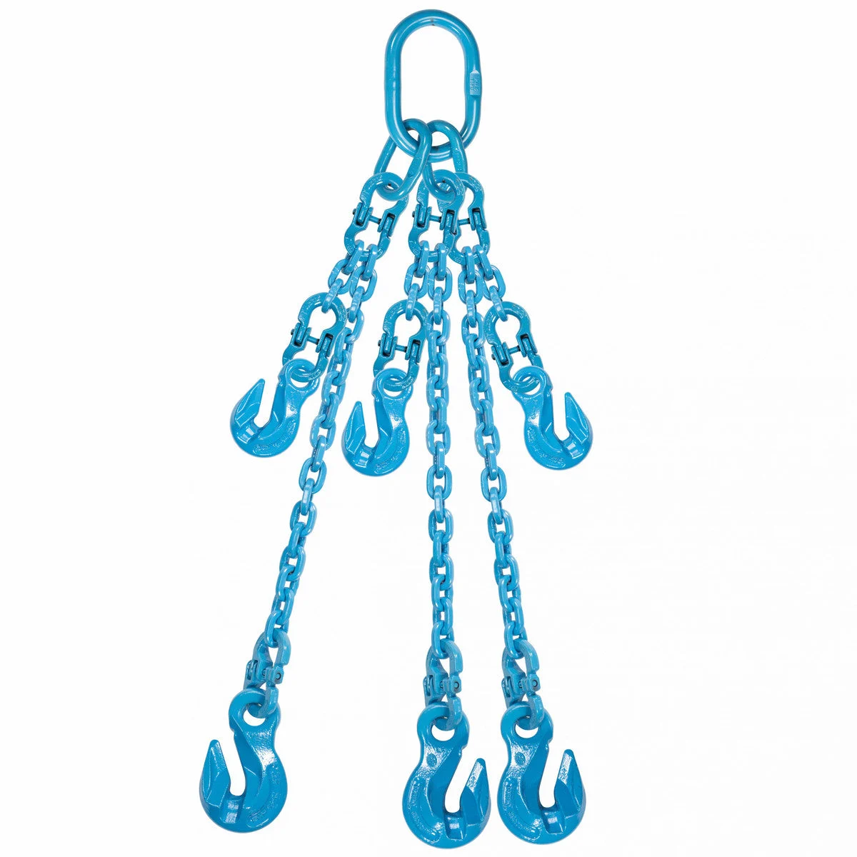 3/8" x 15' PewagAdjustable 3 Leg Chain Sling w/ Grab Hooks - Grade 120