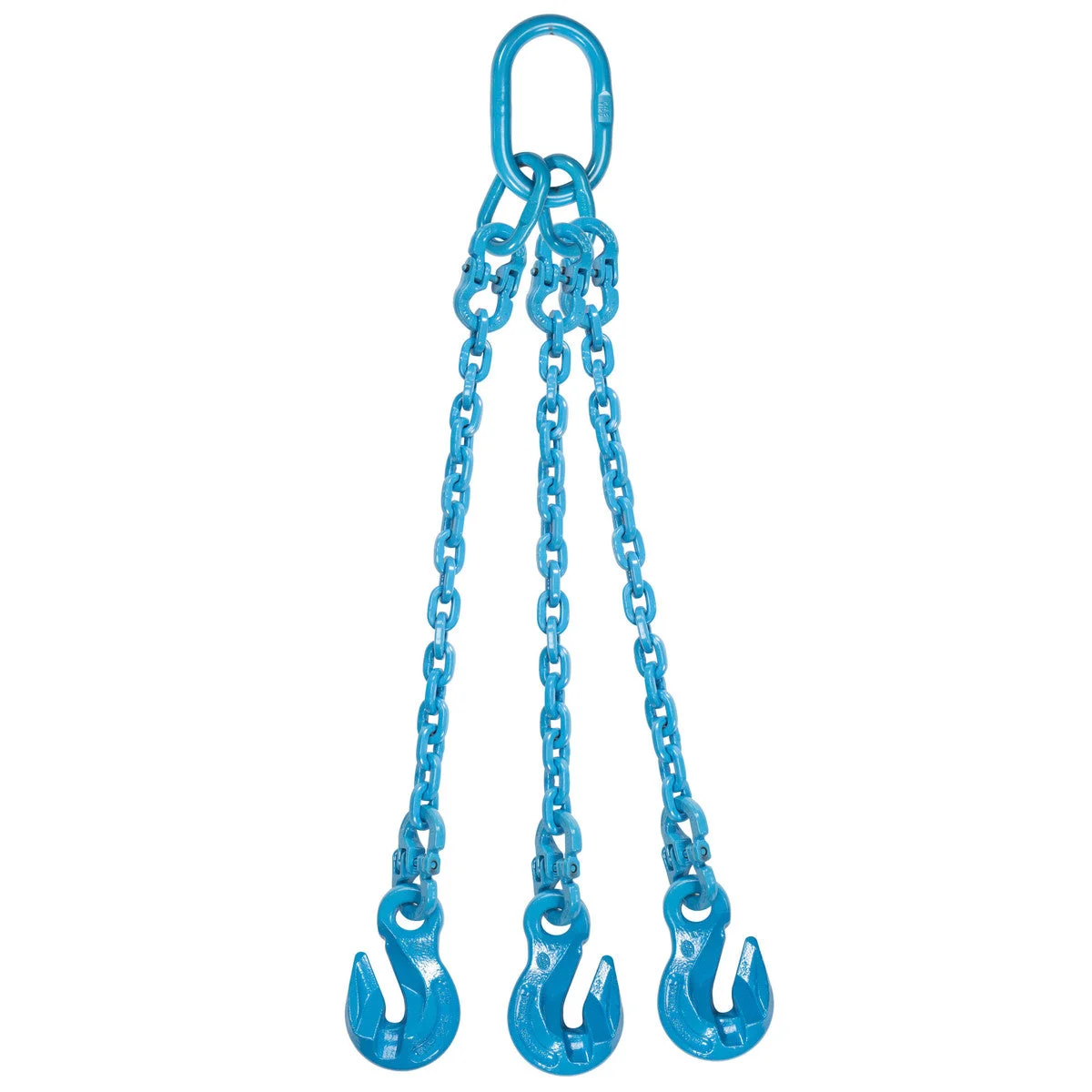 3/8" x 18' Pewag 3 Leg Chain Sling w/ Grab Hooks - Grade 120