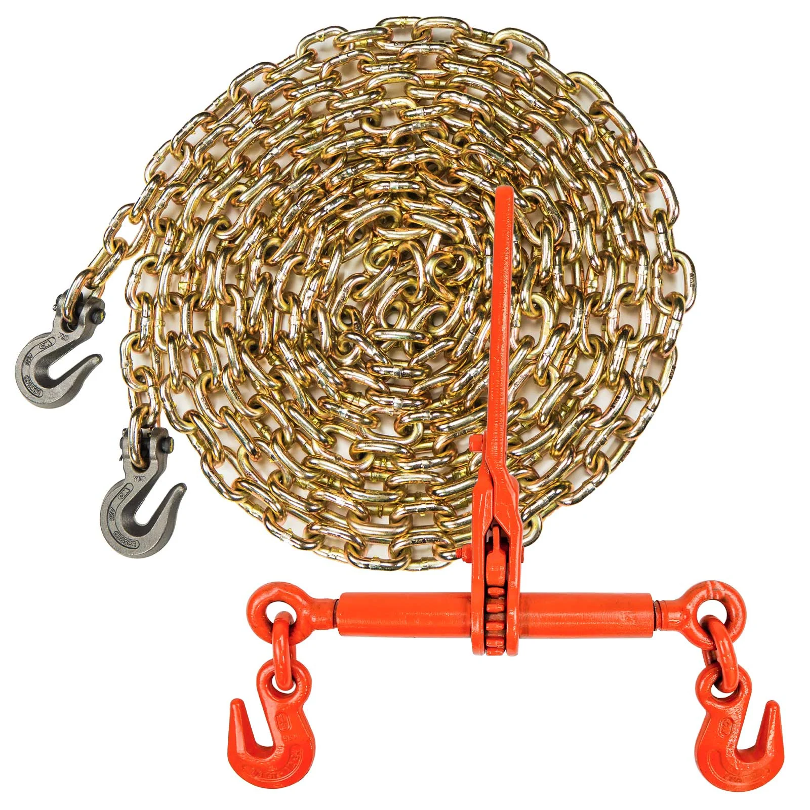 3/8" x 25' CM Grade 70 Transport Chain and Binder Kit | Made in USA