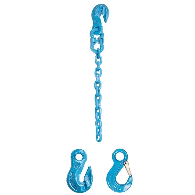 3/8" x 3' Pewag Single Leg Chain Sling w/ Grab & Grab Hooks - Grade 120