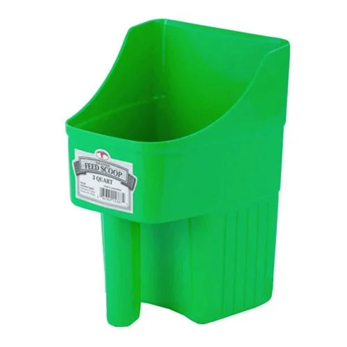 3 Quart Lime Green Feed Scoop, Enclosed