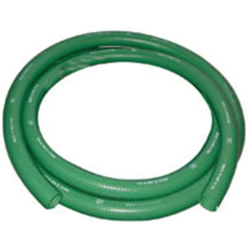 3" x 15' Precut Standard Duty AG Green PVC Suction Hose